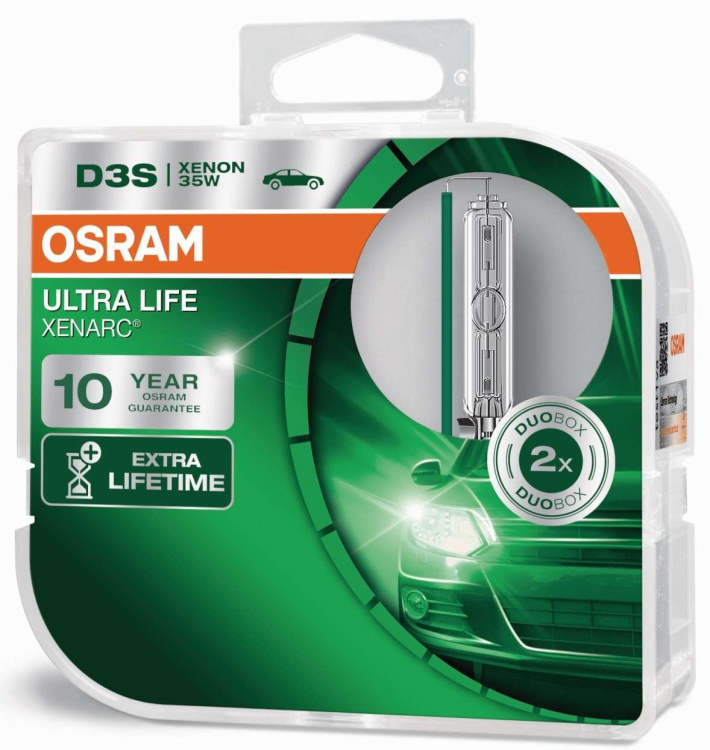 OSRAM D3S 35W Ultra Life 10 Jahre Garantie Set - 2 Stück